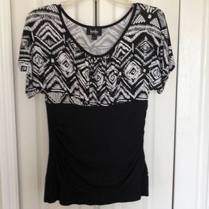 By&by Black and White Top
